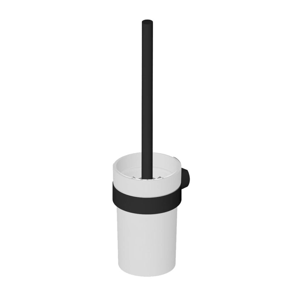Square Toiletbørste med holder Matsort 48